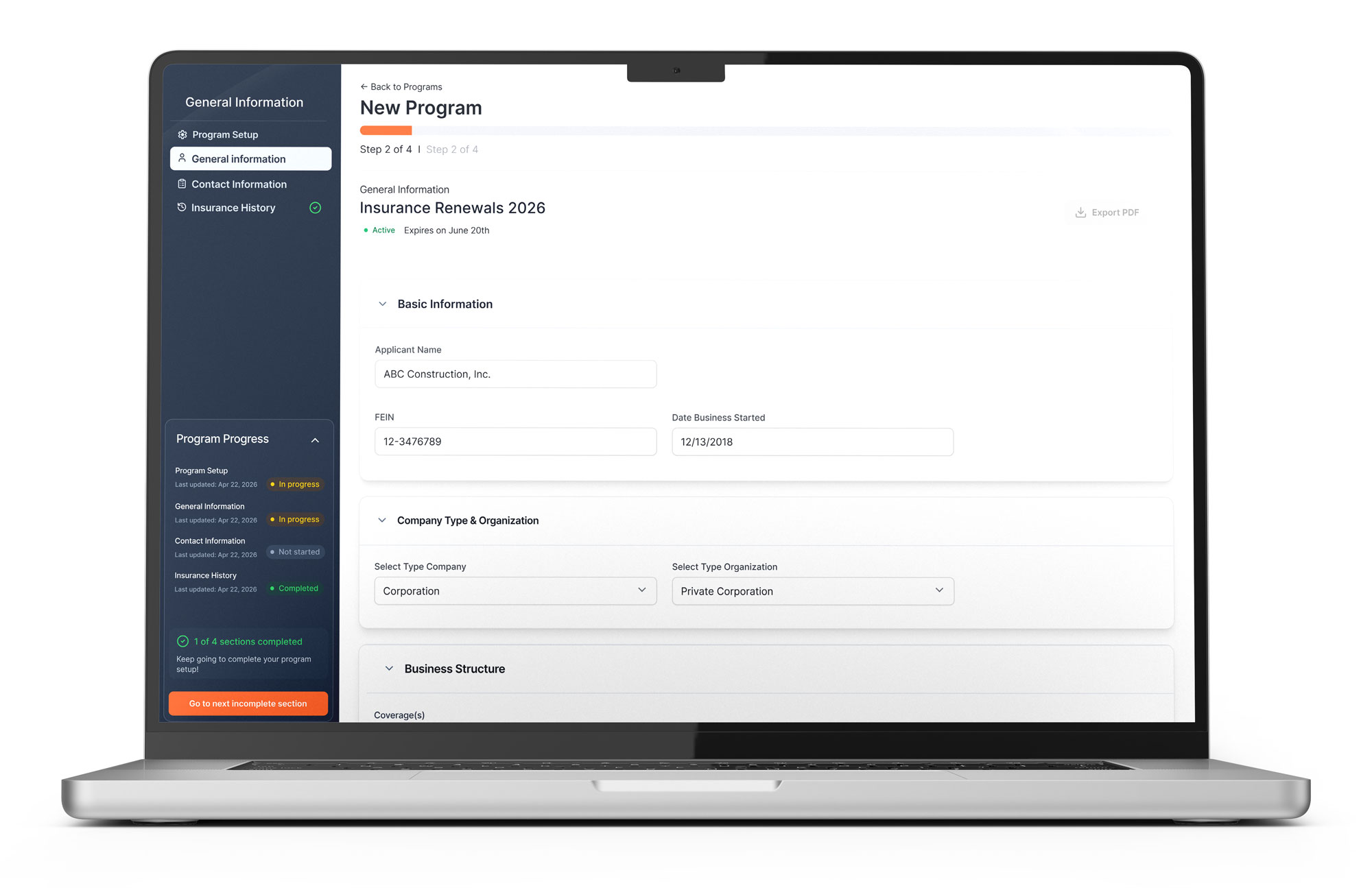 formlogic screen laptop mockup
